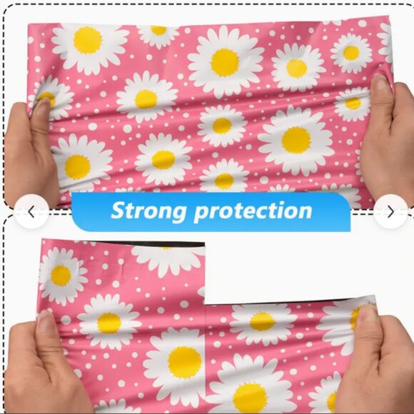 25-pack 12"x15.5" Daisy poly mailers - Picture 2 of 3